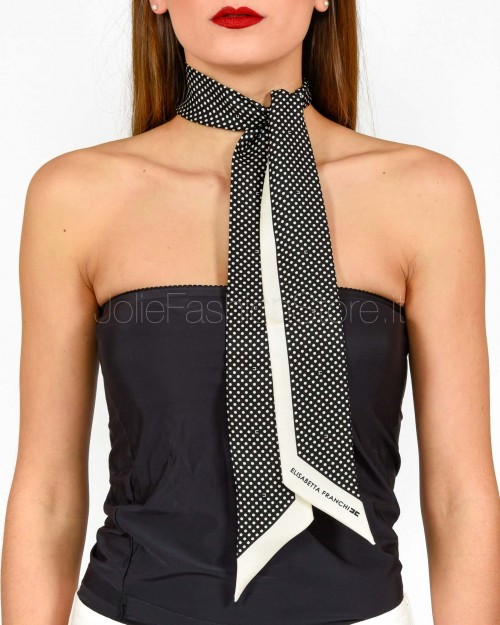 Elisabetta Franchi Foulard Nero/Burro  FO07L52E2 685