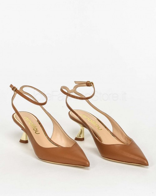 Ninalilou Decollete Slingback Cuoio  351273P5 CUOIO