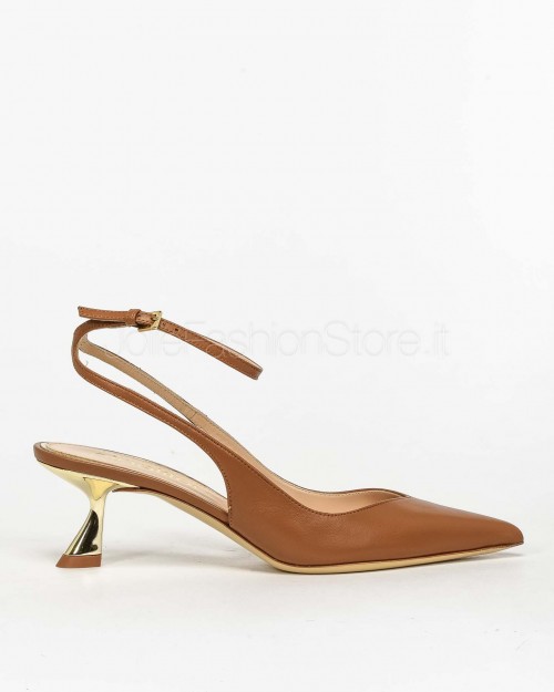 Ninalilou Decollete Slingback Cuoio  351273P5 CUOIO