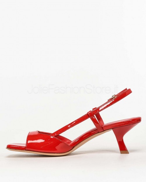 Sergio Levantesi Low Heel Sandal Patent Red  CATIA PAINT ROSSO