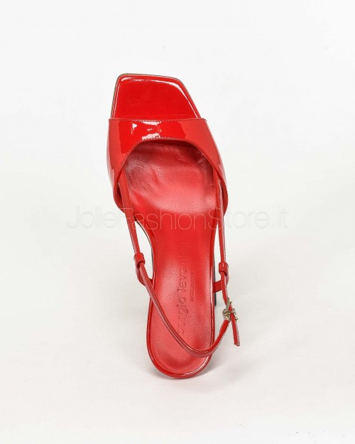 Sergio Levantesi Low Heel Sandal Patent Red  CATIA PAINT ROSSO