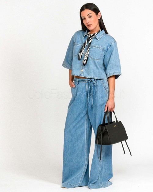 Grace & Mila Camicia Over Denim  POMONA_12986 SKY BLUE