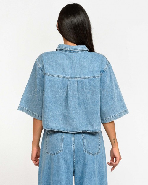 Grace & Mila Camicia Over Denim  POMONA_12986 SKY BLUE