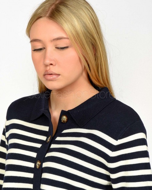 Grace & Mila Cardigan a Righe Blu Notte  PAM_12898 RAYURES MARINE