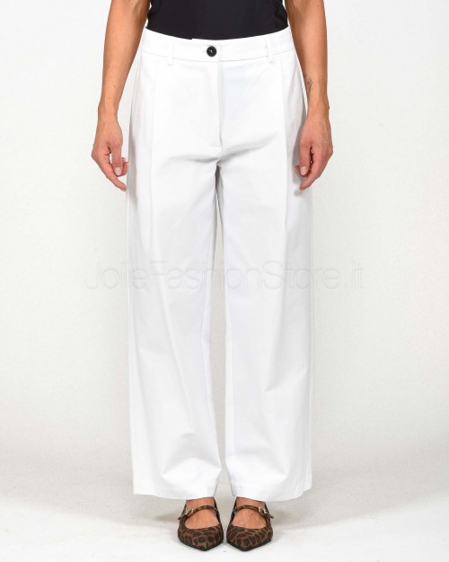 Solo Tre Pantalone Gamba Dritta Bianco  M1D0136 A 01