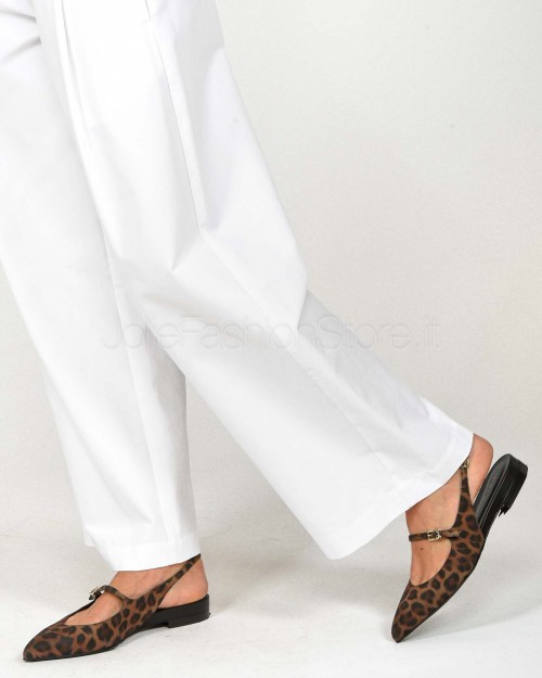 Solo Tre Pantalone Gamba Dritta Bianco  M1D0136 A 01