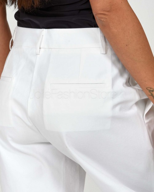 Solo Tre Pantalone Gamba Dritta Bianco  M1D0136 A 01