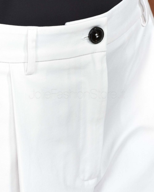 Solo Tre Pantalone Gamba Dritta Bianco  M1D0136 A 01