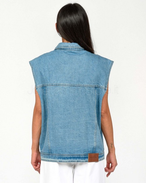 Grace & Mila Gilet Denim  PAULETTE_12984 LIGHT BLUE