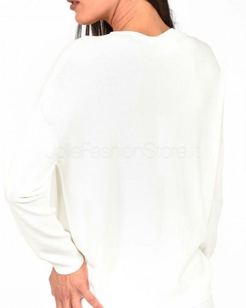 Solo Tre Maglia Over Bianco  M3D0062 A 01